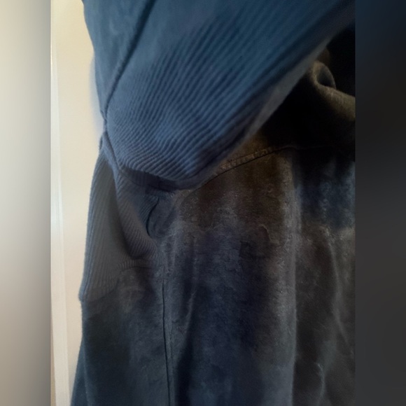 Danskin-Women’s Double-Collar-Full-Zip-Hooded gray Jacket Marble Print Large - Picture 9 of 11